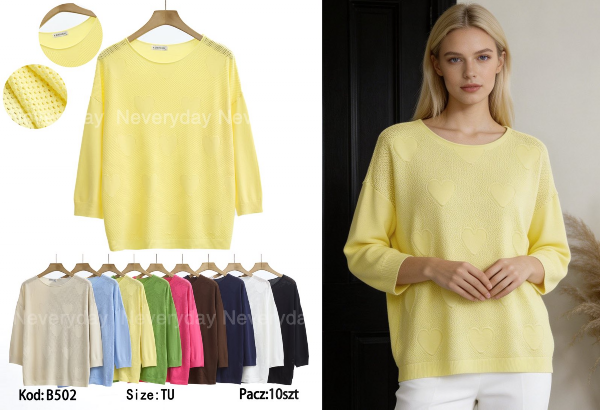 Bluzki damskie Roz Standard, Mix Kolor Paczka 10 szt